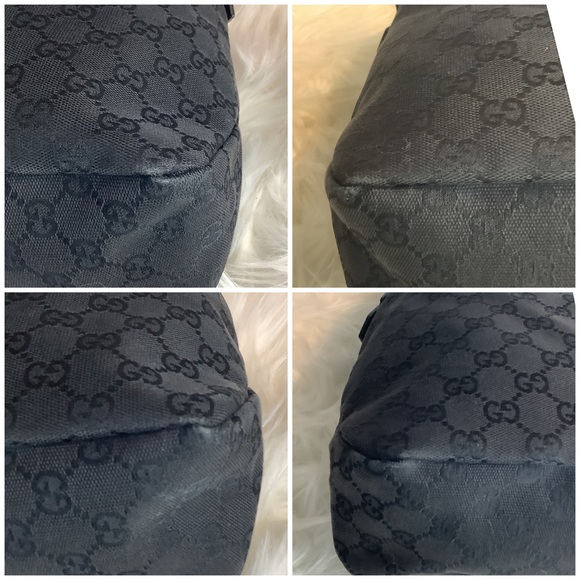 🖤❤️🔥 GUCCI Monogram Medium Horsebit Chain Hobo Black🖤 - Picture 6 of 11